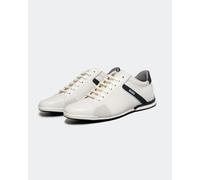 BOSS Orange Saturn Mens Low Profile Leather Trainers With Odour-Control Lining NOS - White 100 - White 100 - UK8 EU42 US9