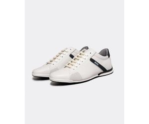 Boss Orange Saturn Mens Low Profile Leather Trainers With Odour-Control Lining NOS - White - Size UK 9