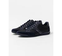 BOSS Orange Saturn Mens Low Profile Mixed Material Trainers With Suede and Faux