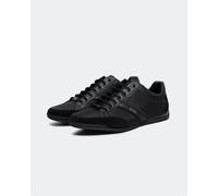 BOSS Orange Saturn Mens Low Profile Mixed Material Trainers With Suede and Faux Leather NOS - Black 001 - Black 001 - UK9 EU43 US10