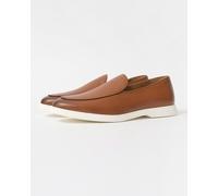 BOSS Orange Sienne Mens Italian Leather Loafers - Medium Brown 210 - Medium Brown 210 - UK9 EU43 US10