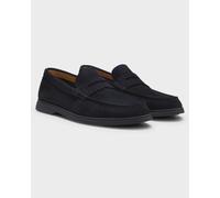 BOSS Orange Sienne Suede Loafers with Logo Penny Trim - Dark Blue 401 - Dark Blue 401 - UK8 EU42 US9