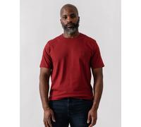 BOSS Orange Tales Mens Cotton-Jersey T-shirt With Logo Patch - Dark Red 605