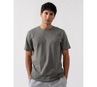 BOSS Orange Tales Mens Cotton-Jersey T-shirt With Logo Patch - Grey-Green 076