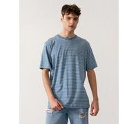 BOSS Orange Tales Stripe Mens T-Shirt - Open Blue 462 - Open Blue 462 - L