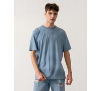 BOSS Orange Tales Stripe Mens T-Shirt - Open Blue 462 - Open Blue 462 - XL