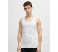 BOSS Orange TankTop Classic Mens 3 Pack Cotton Underwear Vests with Embroidered Logos NOS - White 100 - XL