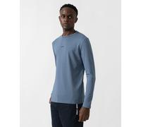 BOSS Orange Tchark Mens Long Sleeve Stretch Cotton T-Shirt - Open Blue 495