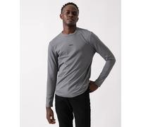 BOSS Long-sleeved T-shirt in stretch cotton with logo print - Style TChark, 50473286 Grey XL