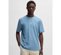 BOSS Relaxed-fit T-shirt in stretch cotton with logo print - Style TChup, 50473278 Blue XL
