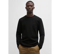 Men's BOSS Orange Tempesto Mens Regular Fit Long Sleeve T-shirt with embroidered logo - Black - Size: 40/Regular