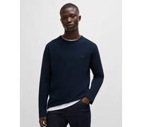 Boss Orange Tempesto Mens Regular Fit Long Sleeve T-shirt with embroidered logo - Dark Blue - Size X-Large