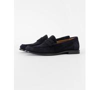 BOSS Orange Tevan Mens Suede Moccasin Shoes - Dark Blue 401 - Dark Blue 401 - UK11 EU45 US12