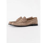 BOSS Orange Tevan Mens Suede Moccasin Shoes - Medium Beige 260