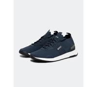 Men's BOSS Orange Titanium_Runn Mens Structured-Knit Sock Trainers With Branding NOS - Navy - Size: 7