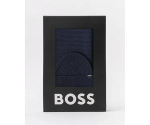 BOSS Orange Uboldi Scarf & Beanie Set - Dark Blue 404