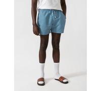 BOSS Orange Vibe Mens Logo-Label Swim Shorts with Seasonal Pattern - Open Blue 483 - Open Blue 483 - XL