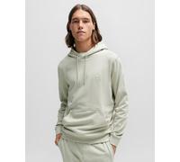 Boss Orange Wetalk Mens Pullover Hoodie With Logo Patch - Natural Cotton - Size Medium