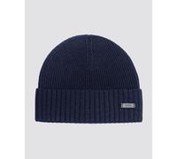 Boss Orange Womens Fati-L Mens Knit Wool Hat - Blue Cotton - One Size