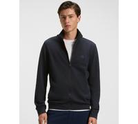 BOSS Mens Zestart Cotton-terry zip-up jacket with logo badge