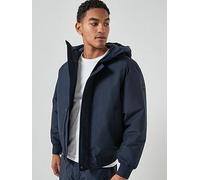 BOSS Osis1 Relaxed Fit Heavyweight Bomber Jacket, Navy, Size 48, Men Navy