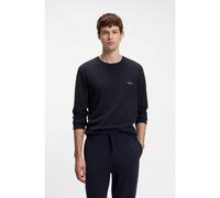 BOSS Ottoman pyjama T-shirt with embroidered logo - Style Waffle LS-Shirt, 50535870 Dark Blue XL