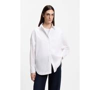 BOSS Oversized-fit blouse in cotton poplin - Style C_Bostatta, 50553890 White 8