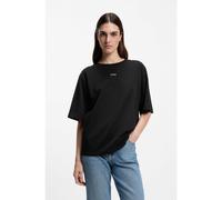 BOSS Oversized-fit cotton T-shirt with puff-print logo - Style C_Enis_Small_Logo, 50523256 Black M