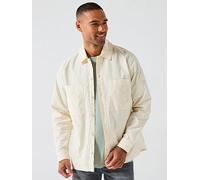 BOSS Oversized Fit Shirt, Beige, Size Xl, Men Beige