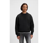 BOSS Oversized-fit sweatshirt in a cotton blend - Style We_Rounded, 50543467 Black S