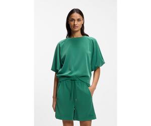 BOSS Oversized-fit sweatshirt with short balloon sleeves - Style C_Etami, 50556383 Dark Green L