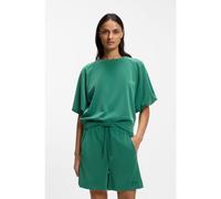 BOSS Oversized-fit sweatshirt with short balloon sleeves - Style C_Etami, 50556383 Dark Green M