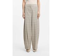 BOSS Oversized-fit trousers in checked stretch wool - Style Telda1, 50553949 Beige Patterned 14