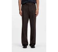 BOSS Oversized-fit trousers in stretch cotton with double pleats - Style C-Pat-BB-DPL-262, 50561918 Dark Brown 38R