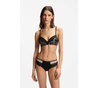 BOSS Padded bra in lace and mesh - Style SOFT PUSH UP_AURORA, 50566452 Black XS