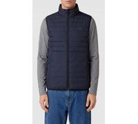 Boss Padded Gilet in Quilted Polyester with High Neck and Logo - Size: XXL - male