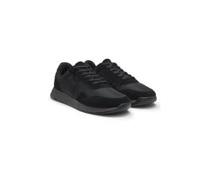 BOSS Padded nylon trainers with suede trims - Style Titanium_Runn_sdnypa, 50552895 Black 9