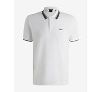 (L, White) Hugo Boss Mens 2025 Paddy Active Heritage Breathable Stretch Golf Polo Shirt