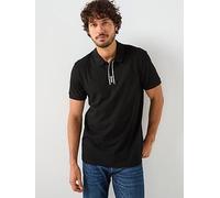 BOSS Paddy Corporate Placket Regular Fit Cotton Polo Shirt - Black, Black, Size S, Men Black