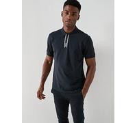 BOSS Paddy Corporate Placket Regular Fit Cotton Polo Shirt, Navy, Size 2Xl, Men Navy