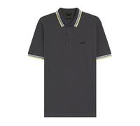 BOSS Paddy Piqué Polo Shirt Dark Grey/Yellow