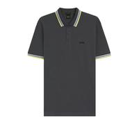 BOSS Paddy Piqué Polo Shirt Dark Grey/Yellow - S