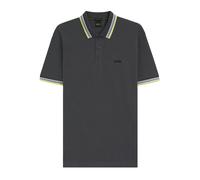 BOSS Paddy Piqué Polo Shirt Dark Grey/Yellow - XXL