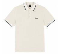 BOSS Mens Polo Shirt Short Sleeve Lifestyle Cotton Open White XL