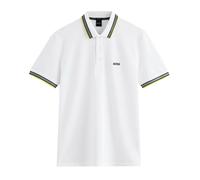 Men's BOSS Paddy Piqué Polo Shirt Open White/Yellow - Size: 40/Regular