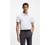 BOSS Paddy polo shirt in stretch cotton with moisture management - Style PL_GOC Chip Paddy, 50554583 White S