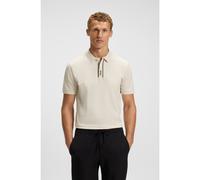 BOSS Paddy polo shirt with striped placket and logo - Style PL_Paddy GOC, 50549362 Natural XXL