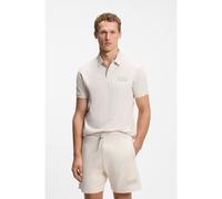 BOSS Paddy polo shirt with structured logo patch - Style Paddy Structure, 50565163 Natural S