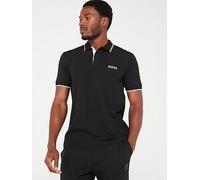 BOSS Cotton-blend polo shirt with contrast logos - Style Paddy Pro, 50469102 Black 6XL