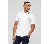 BOSS Paddy Regular Fit Polo Shirt-White, White, Size M, Men White